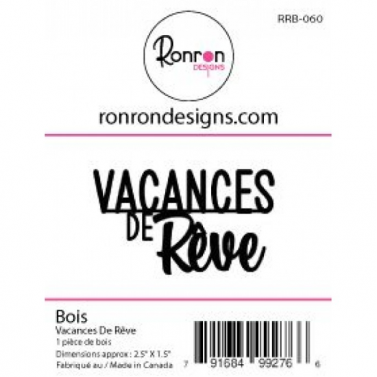 Ronron Designs - Embellissements en bois «Vacances de Rêve»