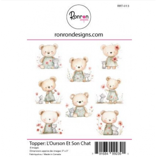 Ronron Designs - Topper «L'Ourson et son Chat»