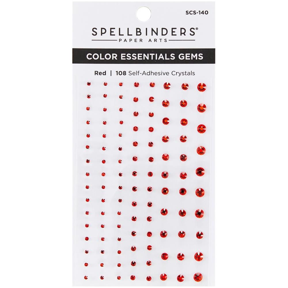 Spellbinders- Color Essentials Gems couleur «Rouge» 108/ emballage