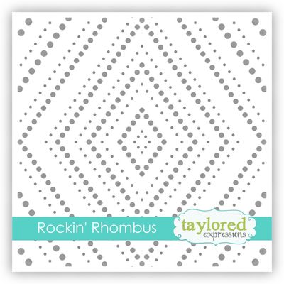 Taylored Expressions - Stencil «Rockin' Rhombus» 6" x 6"