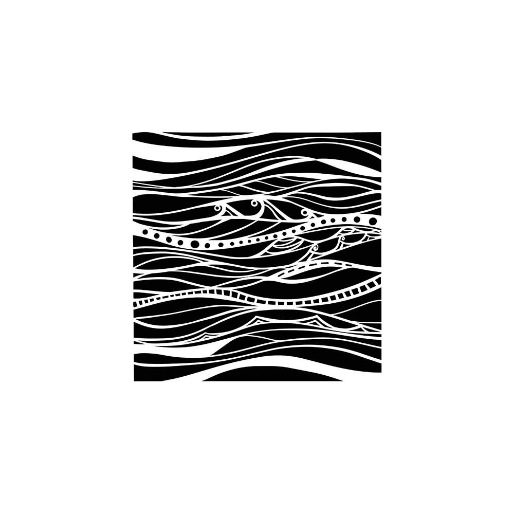 TCW - Stencil «Calm Waves» 6" X 6"
