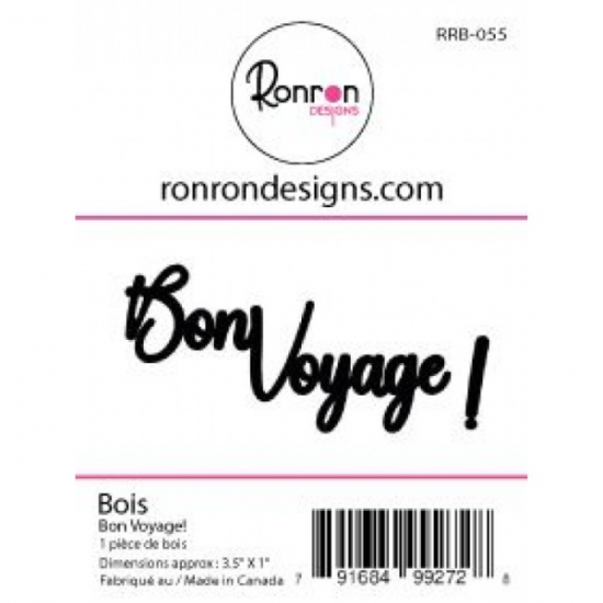 Ronron Designs - Embellissements en bois «Bon Voyage»