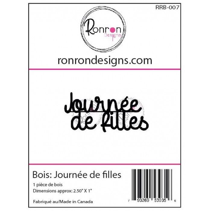 Ronron Designs - Embellissements en bois «Journée de filles»