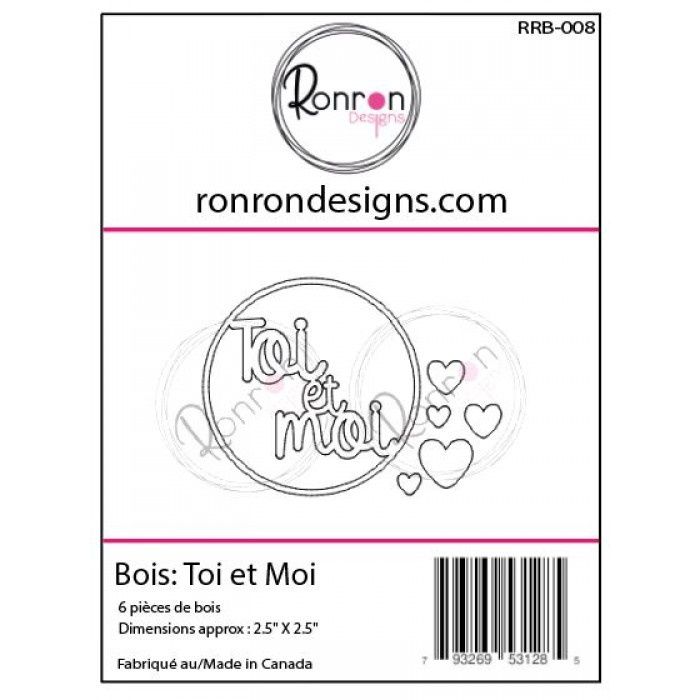 Ronron Designs - Embellissements en bois «Toi et moi»