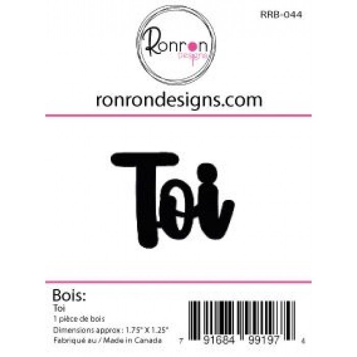 Ronron Designs - Embellissements en bois «Toi»