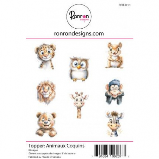 Ronron Designs - Topper «Animaux Coquins»