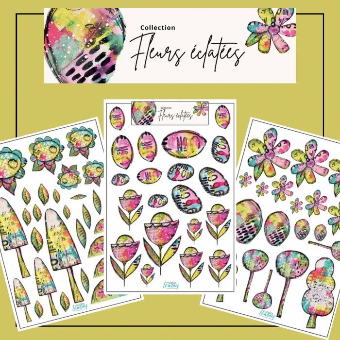 Ronron Designs - Éphémèras à découper «Fleurs éclatées»