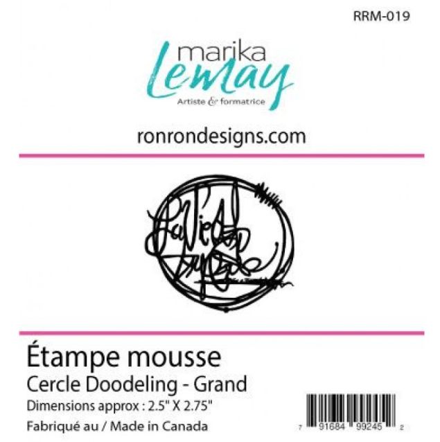 Ronron Designs - Étampe en mousse «Cercle Doodeling grand»