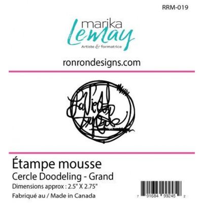 Ronron Designs - Étampe en mousse «Cercle Doodeling grand»