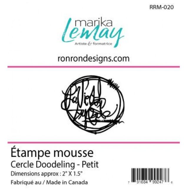 Ronron Designs - Étampe en mousse «Cercle Doodeling petit»