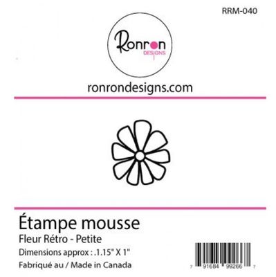 Ronron Designs - Étampe en mousse «Fleur Rétro petite»