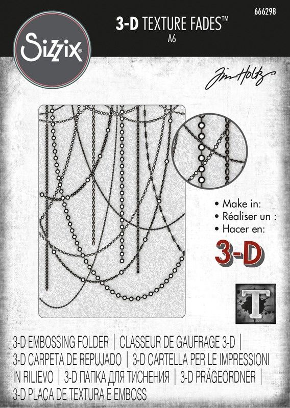 Sizzix - Plaques à embosser 3D de Tim Holtz «Sparkle»