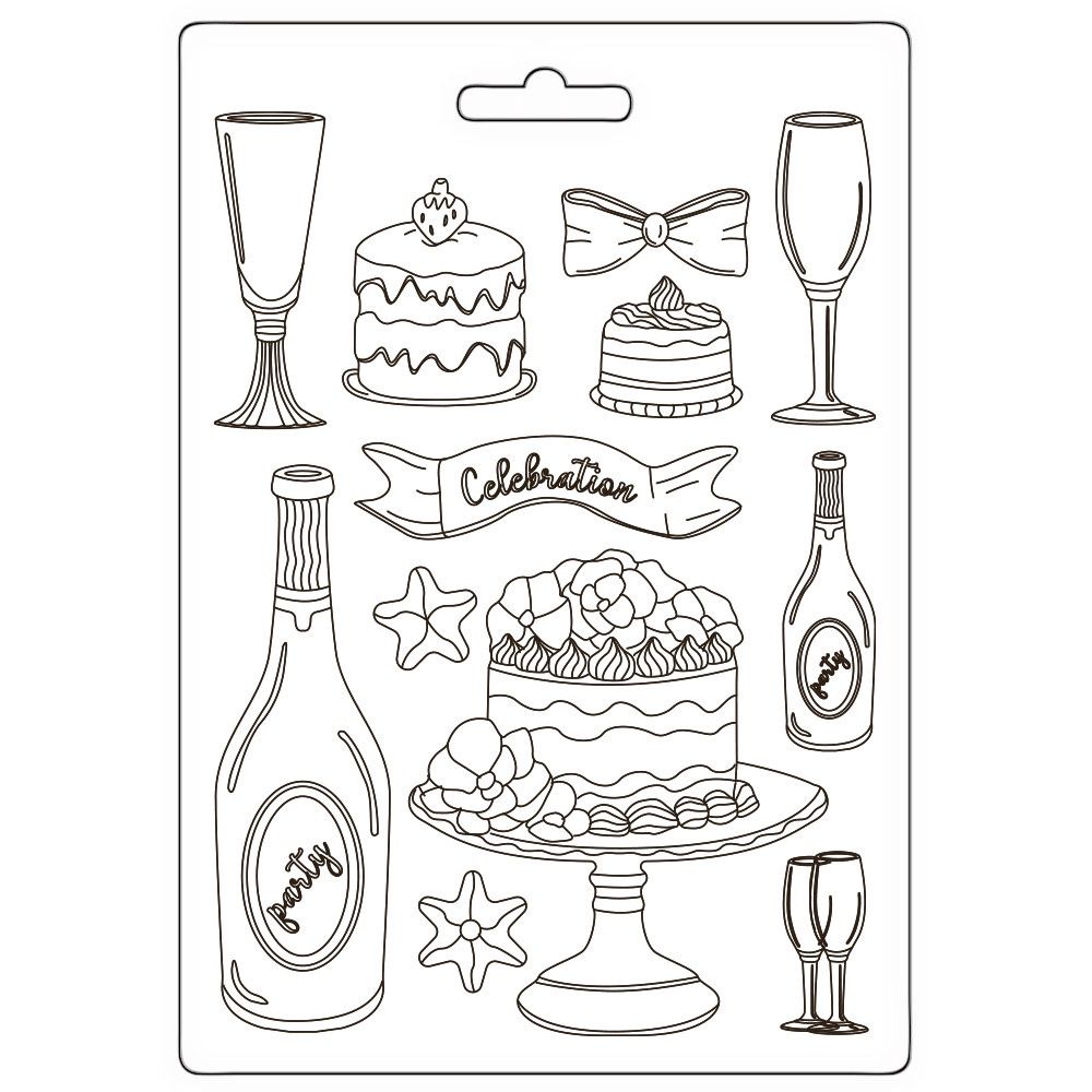 Stamperia - Moule «Stampo Maxi» Alchemy modèle «Elements /Desire» 6 x 8