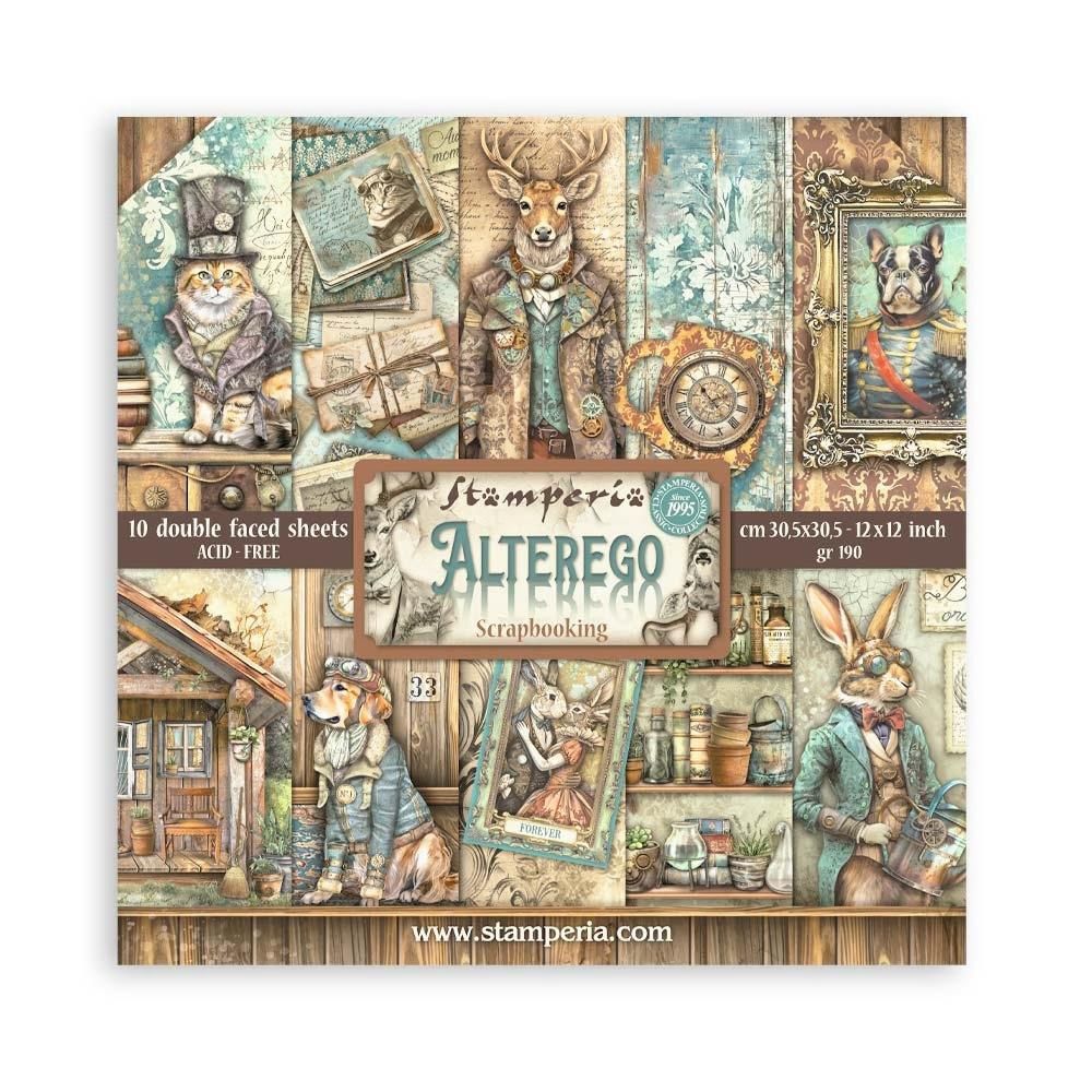 Stamperia - Papier 12" X 12" «Alterego», 10 feuilles double- face