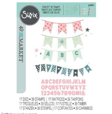 Szzix et 49 and Market - Dies Thinlits et étampes Fête des bannières