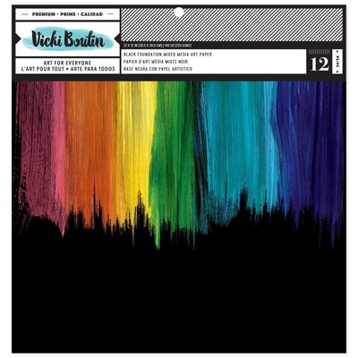 Vicki Boutin - Ensemble de papier «Mixed Media NOIR» 12"X12" 12 pages