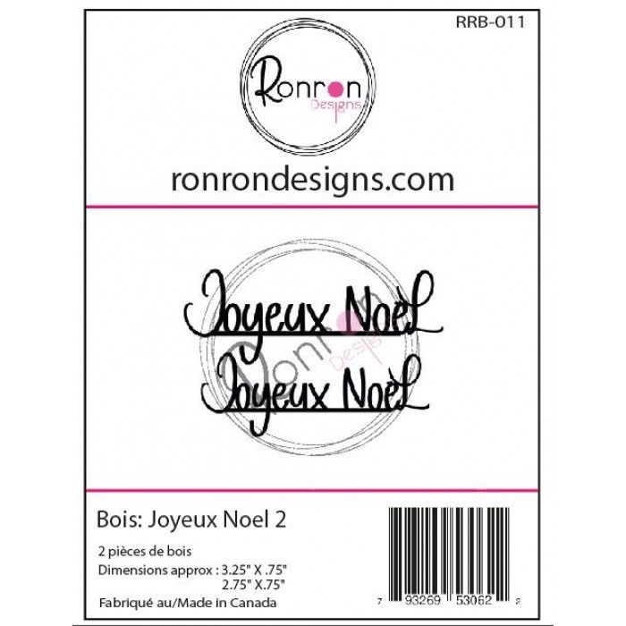 Ronron Designs - Embellissements en bois «Joyeux Noël 2»