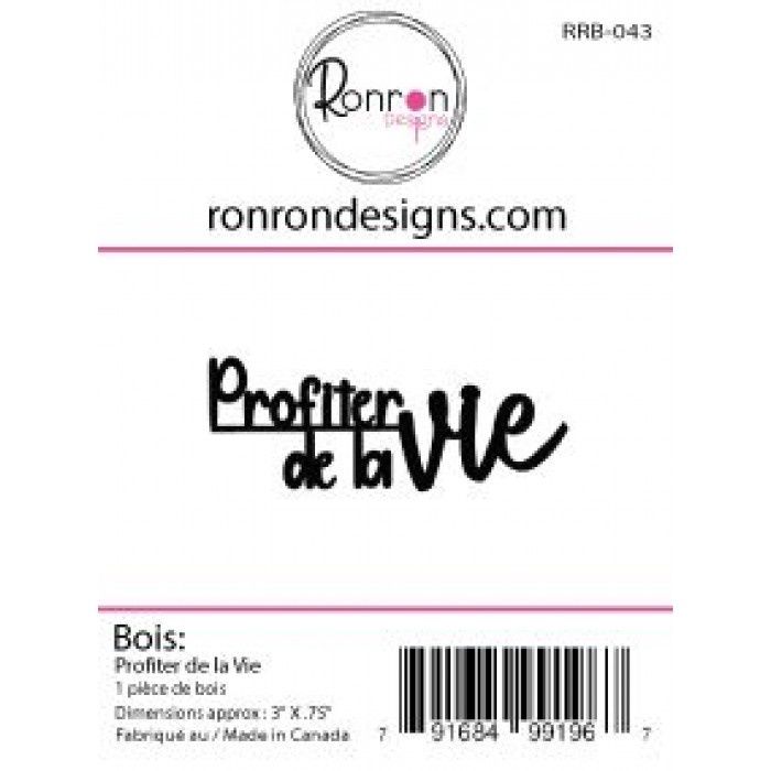 Ronron Designs - Embellissements en bois «Profiter de la vie»