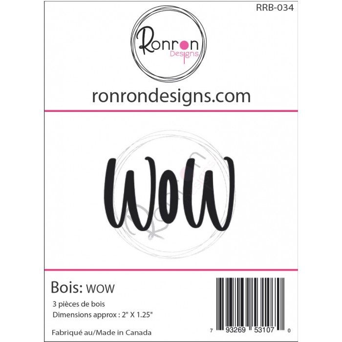 Ronron Designs - Embellissements en bois «WOW»
