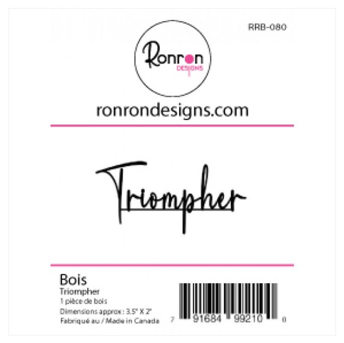 Ronron Designs - Embellissements en bois «Triompher»