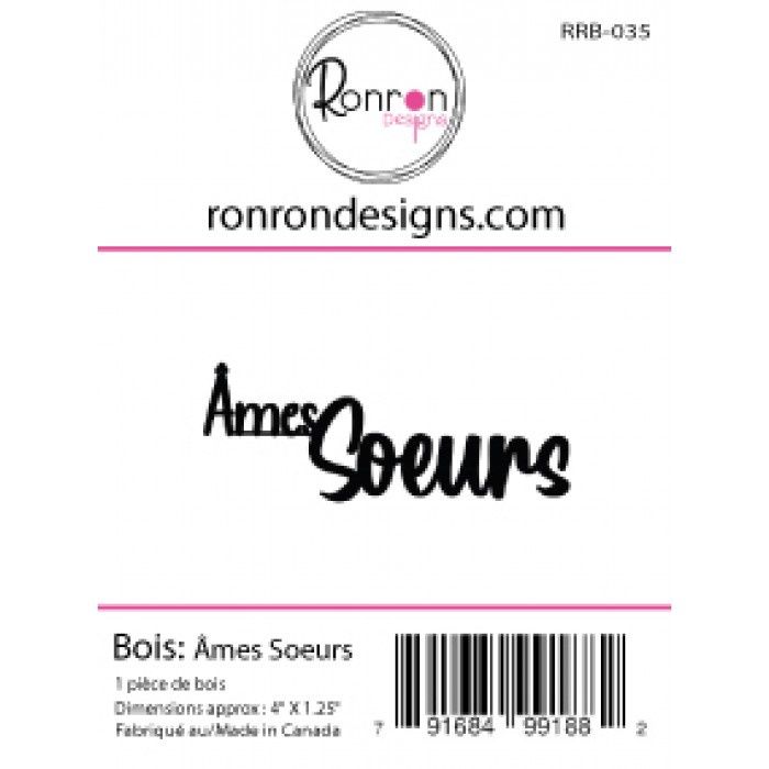 Ronron Designs - Embellissements en bois «Âme soeur»