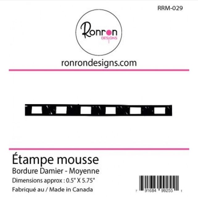 Ronron Designs - Étampe en mousse «Bordure Dmier moyen»