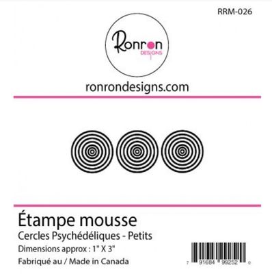Ronron Designs - Étampe en mousse «Cercles psychédéliques petits»