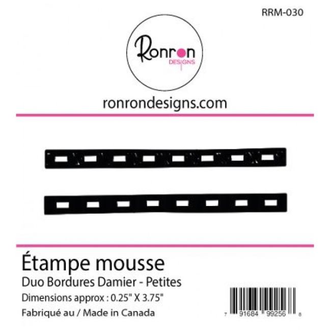 Ronron Designs - Étampes en mousse «Duo Bordure Damier petit»