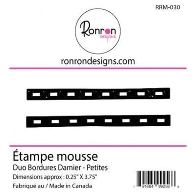 Ronron Designs - Étampes en mousse «Duo Bordure Damier petit»