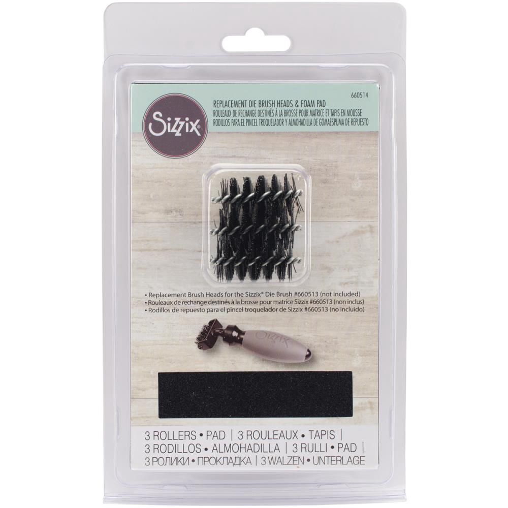 Sizzix - Brosse et mousse de remplacement pour Sizzix Die Brush