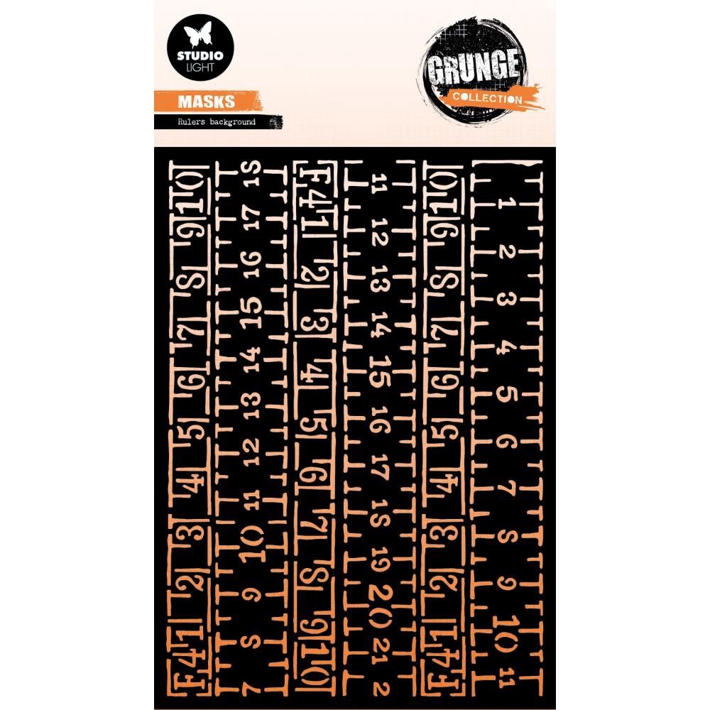 Studio Light - Stencil Collection Grunge «Rulers Background»