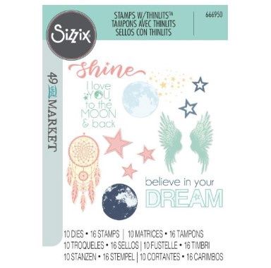 Szzix et 49 and Market - Dies Thinlits et étampes Rêve sous les étoiles
