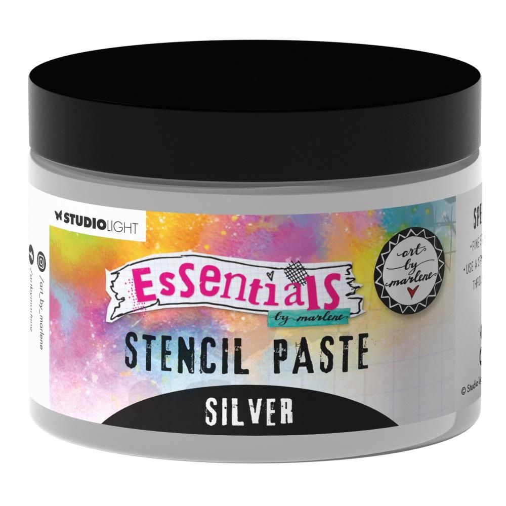 Art By Marlene - Stencil Paste couleur «Argent» 150 ml