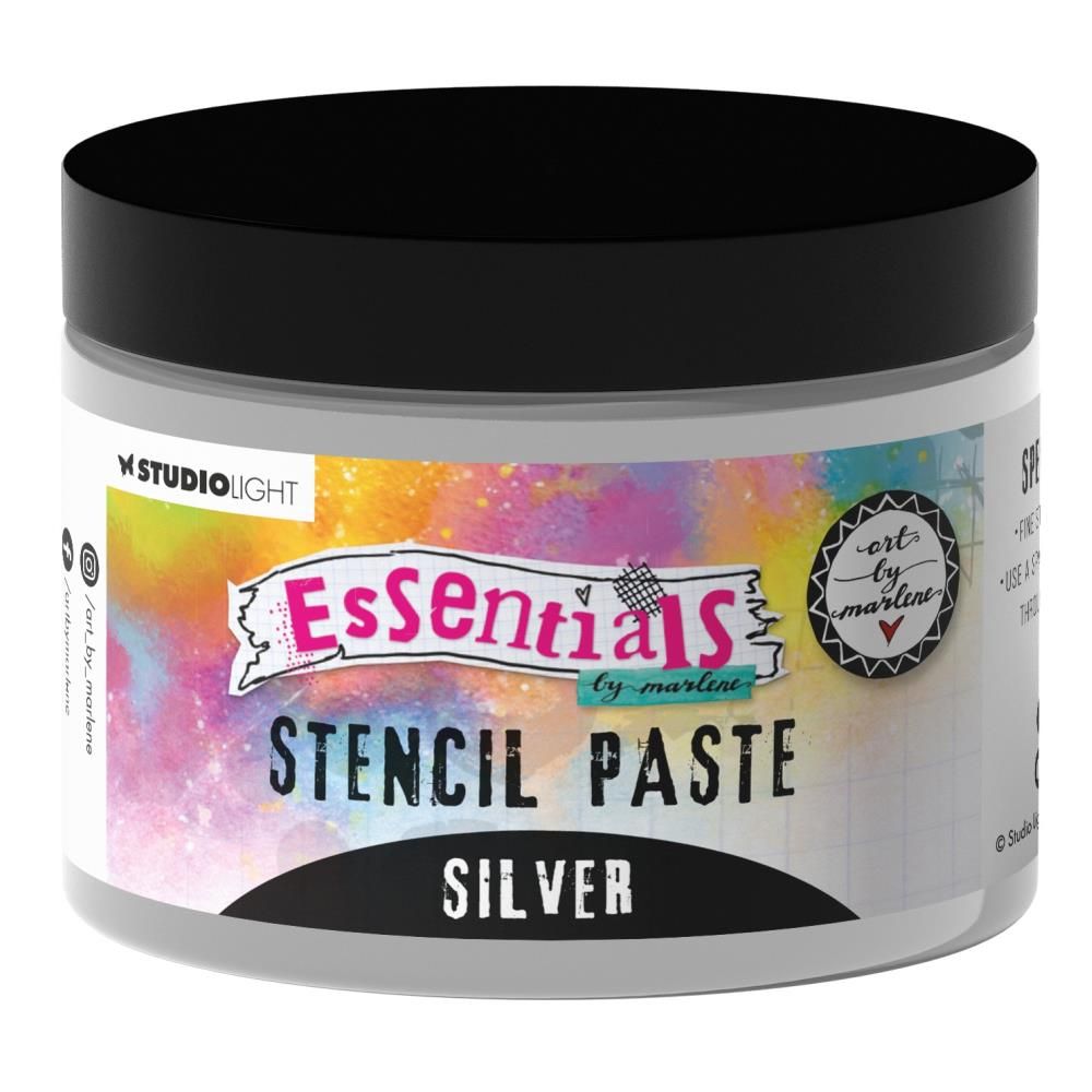 LIQUIDATION!!! Art By Marlene - Stencil Paste couleur «Argent» 150 ml(le prix indiqué est déjà réduit de 40%)