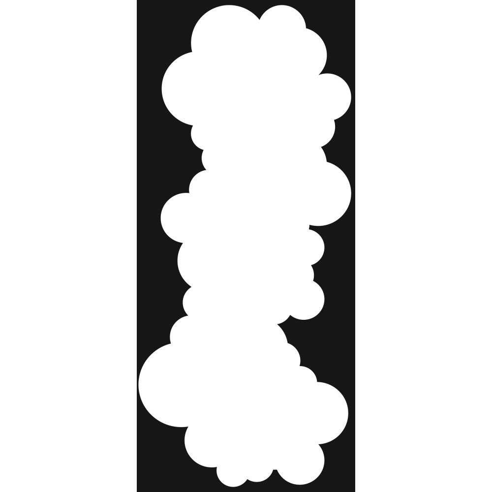 TCW - Stencil «Slimline Clouds» 4" X 9"