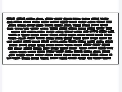 TCW - Stencil «Slimline Bricks Horizontal» 4" X 9"