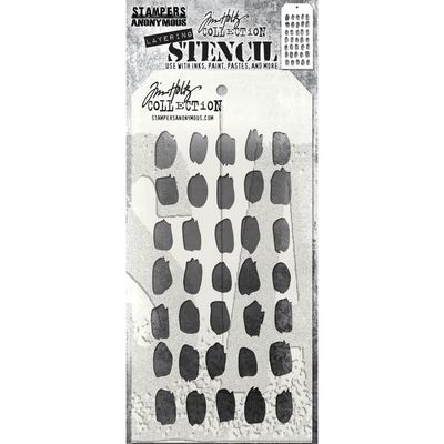 Tim Holtz - Stencil «Brush Mark» 4.125" X 8.5"