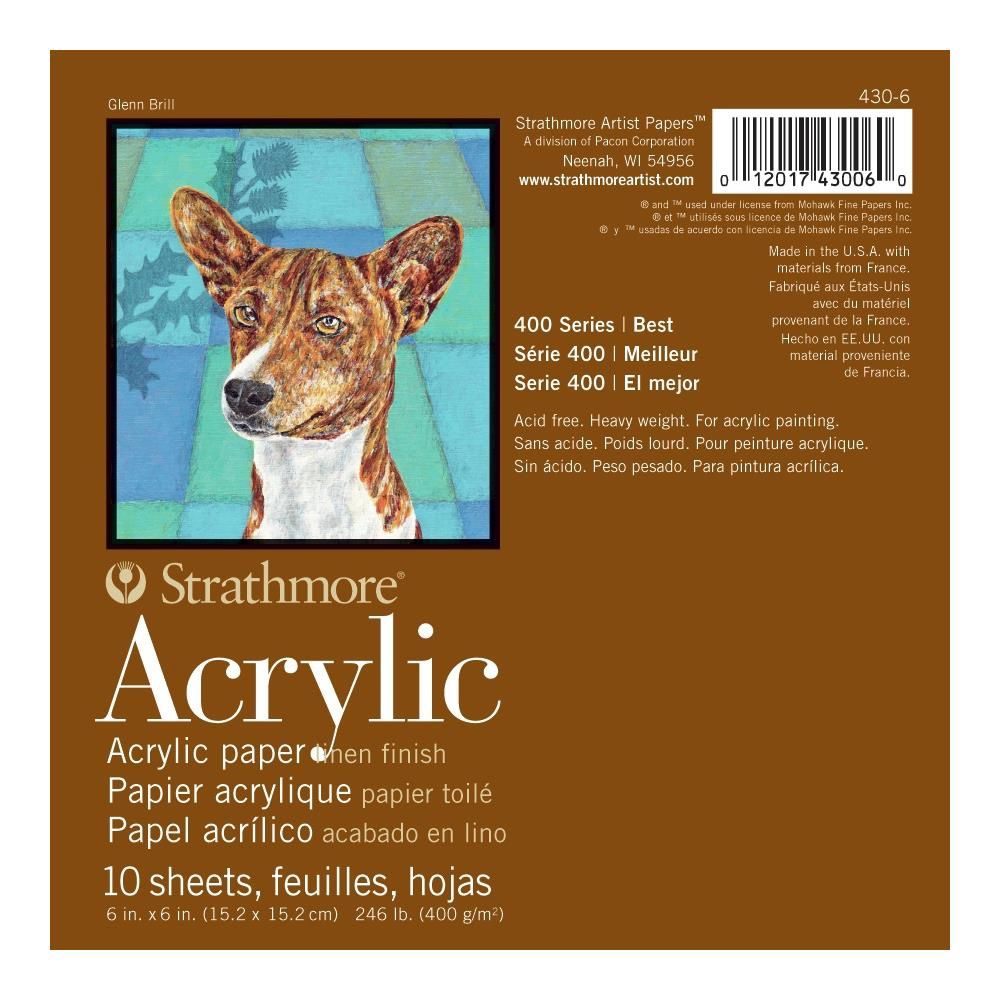 Strathmore - Papier acrylique de 10 feuilles 12" X 12"