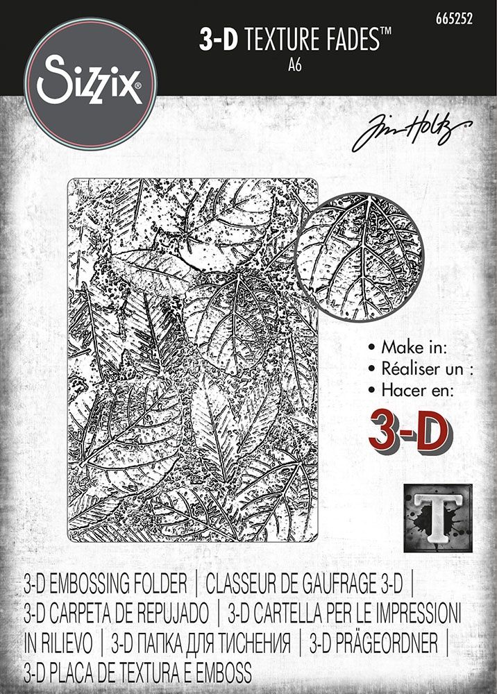 Sizzix - Plaques à embosser 3D de Tim Holtz «Foliage»