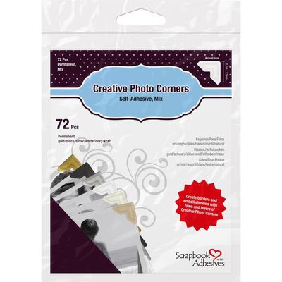 Scrapbook Adhésive - «Photo Corners» 72 pièces