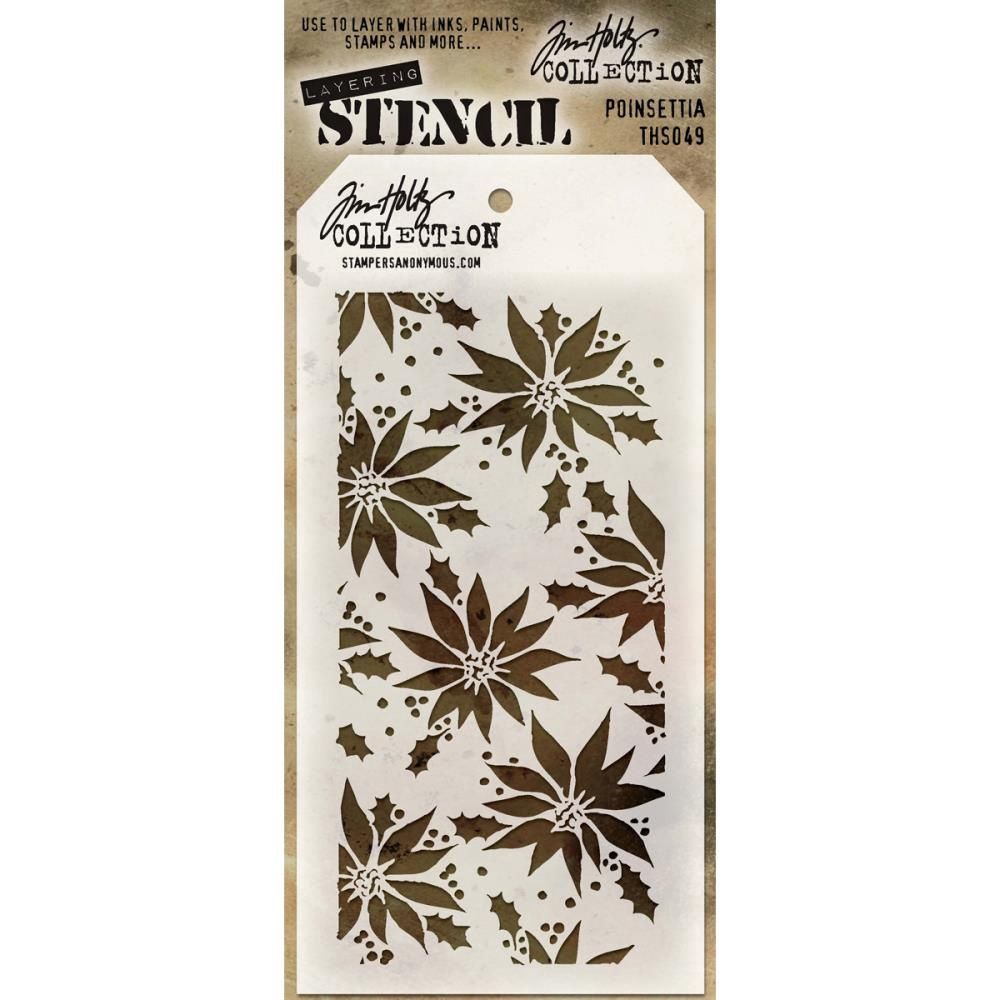 Tim Holtz - Layered Stencil «Poinsettia» 4.125" X 8.5"