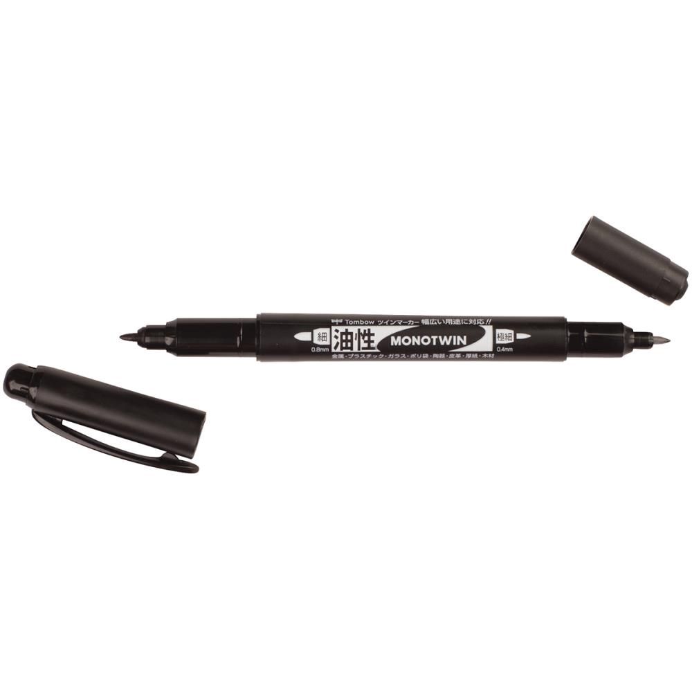 Tombow - Marqueur permanent noir «MONO Twin Tip»