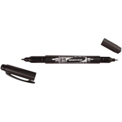 Tombow - Marqueur permanent noir «MONO Twin Tip»
