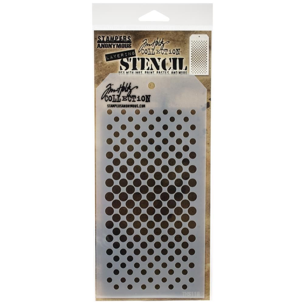 Tim Holtz - Layered Stencil «Gradient Dot» 4.125" X 8.5"