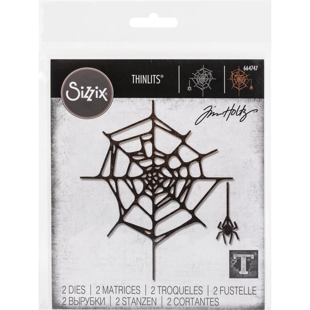 Sizzix - Thinlits Dies de Tim Holtz «Spider Web» 2 pcs
