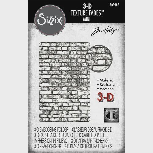 Sizzix - Dossier de gaufrage 3D «Mini Brickwork» 3" x 4.5"