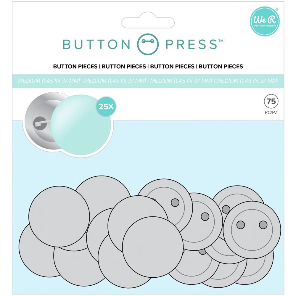 WE R Memory - «Button Press Refill Pack Medium 37mm" 75 pièces