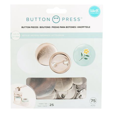 WE R Memory - «Button Press Refill Pack Medium 37mm" 75 pièces