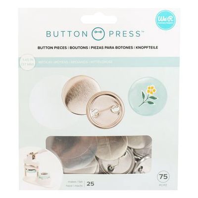 WE R Memory - «Button Press Refill Pack Medium 37mm" 75 pièces