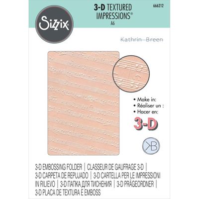 Sizzix - Dossier de gaufrage 3D «Musical Notes» 4" x 6"
